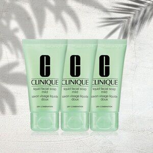 3 Clinique Liquid Facial Soap Mild Dry Combination 1oz/30ml
